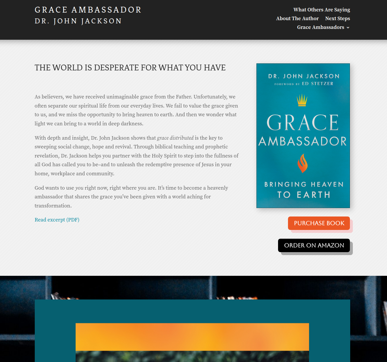 GraceAmbassador.com - WordPress site for a book